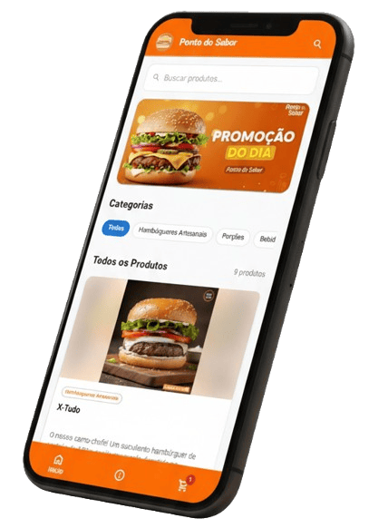 Mockup do catálogo em um celular