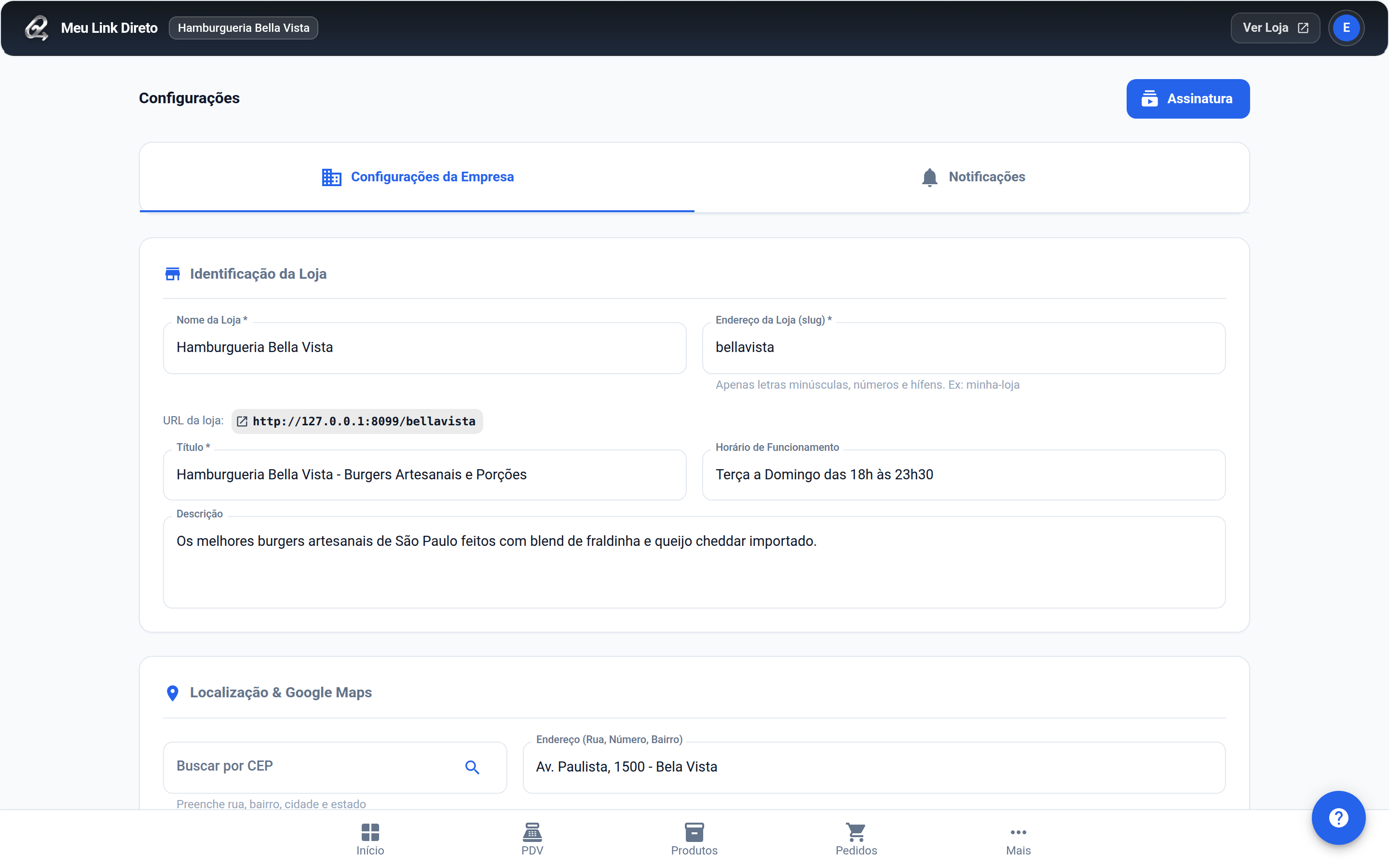 Como Configurar os Dados da Loja (Logo, WhatsApp, Endereço e CEP)