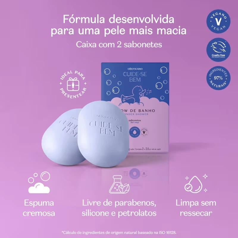Sabonetes em Barra Cuide-se Bem Show de Banho 2x80g