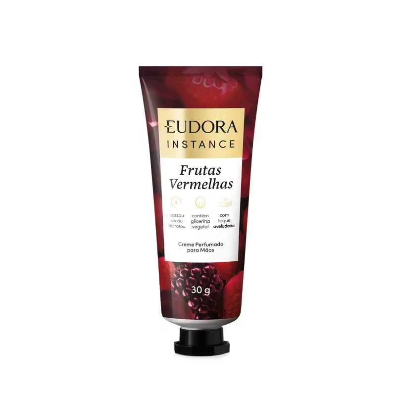 Eudora Instance Frutas Vermelhas - CremePerfumado para Mãos 30g