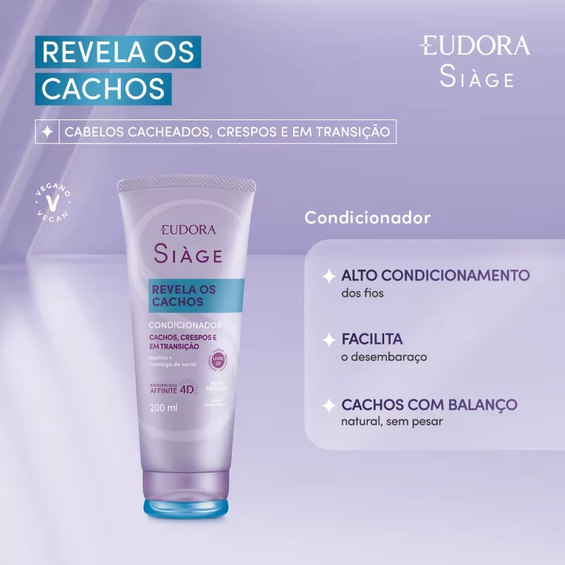 Combo Siàge Revela os Cachos: Shampoo 250ml + Condicionador