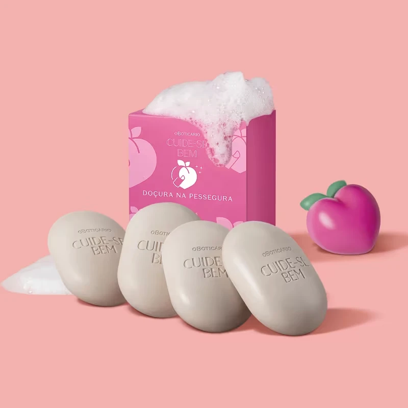 Sabonetes Em Barra Cuide-se Bem Doçura na Pessegura 4x80g