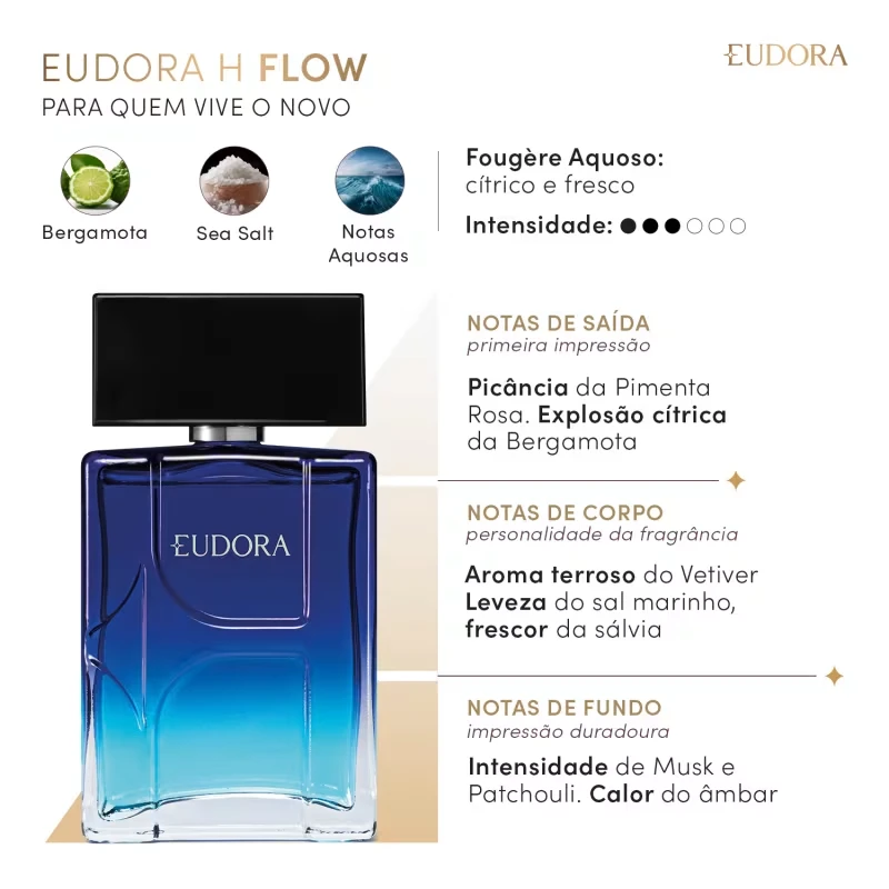 Eudora H Flow Desodorante Colônia 100ml