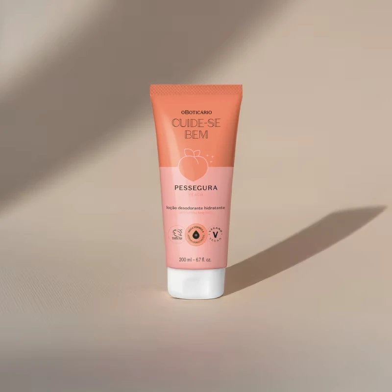 Loção Desodorante Hidratante Corporal Cuide-se Bem Pessegura 200ml
