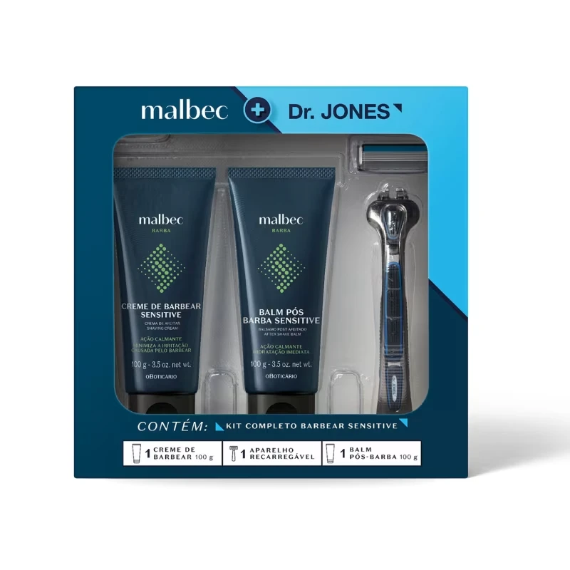 Kit Malbec Sensitive E Dr. Jones ( 3 itens)