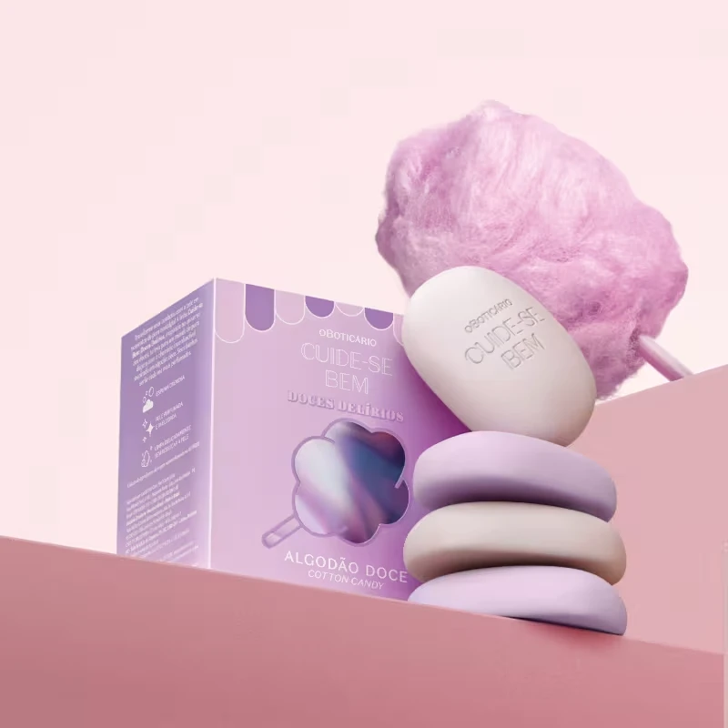Kit Sabonetes Em Barra Sortidos Cuide-se Bem Doces Delírios Algodão Doce 4x80g