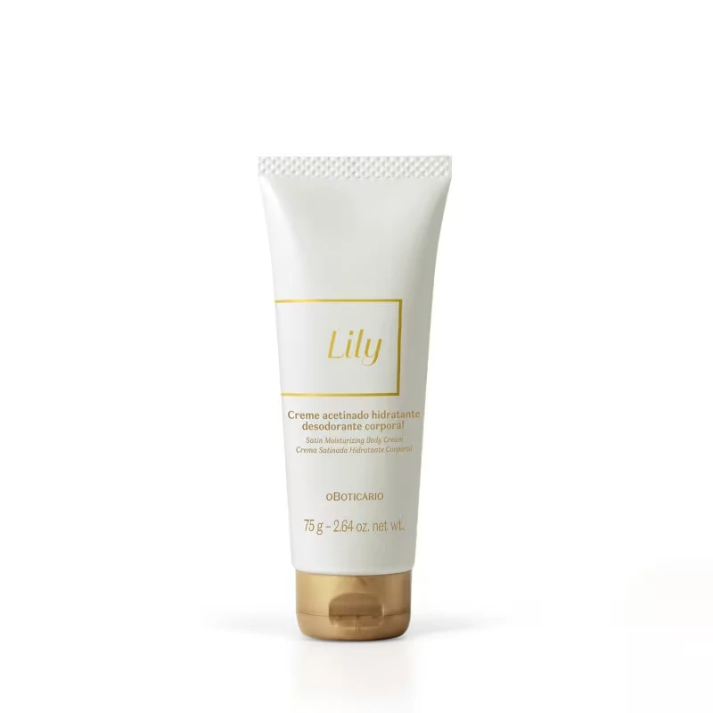 Creme Acetinado Hidratante Desodorante Corporal Lily 75g