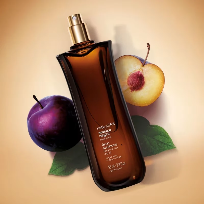 Óleo Multifuncional Glorioso Corpo e Cabelos Nativa SPA Ameixa Negra 85ml