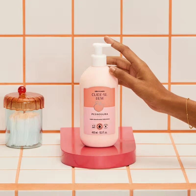 Loção Desodorante Hidratante Corporal Cuide-se Bem Pessegura 400ml