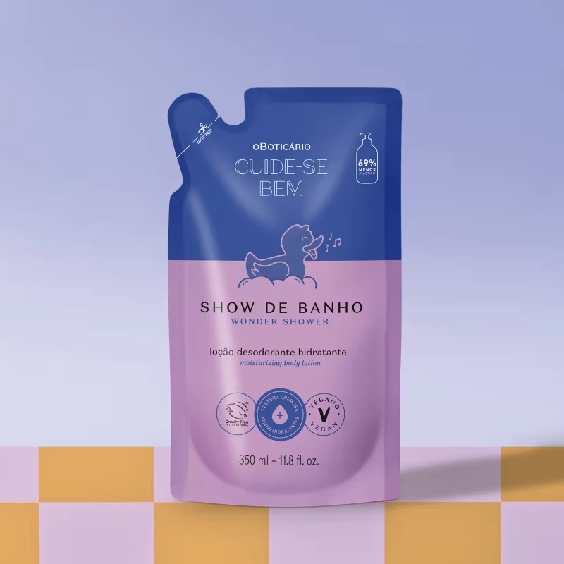 Refil Loção Desodorante Hidratante Corporal Cuide-se Bem Show de Banho 350ml