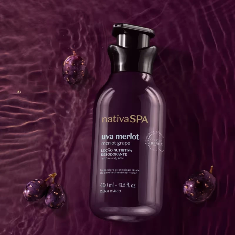 Loção Nutritiva Desodorante Nativa Spa Uva Merlot 400ml Nativa SPA