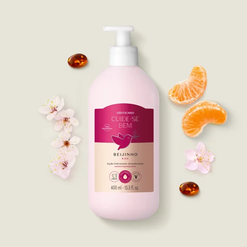 Loção Desodorante Hidratante Corporal Cuide-se Bem Beijinho 400ml
