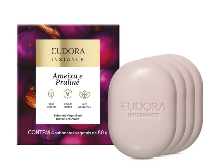 INSTANCE AMEIXA E PRALINÉ SABONETE BARRA 4X80G