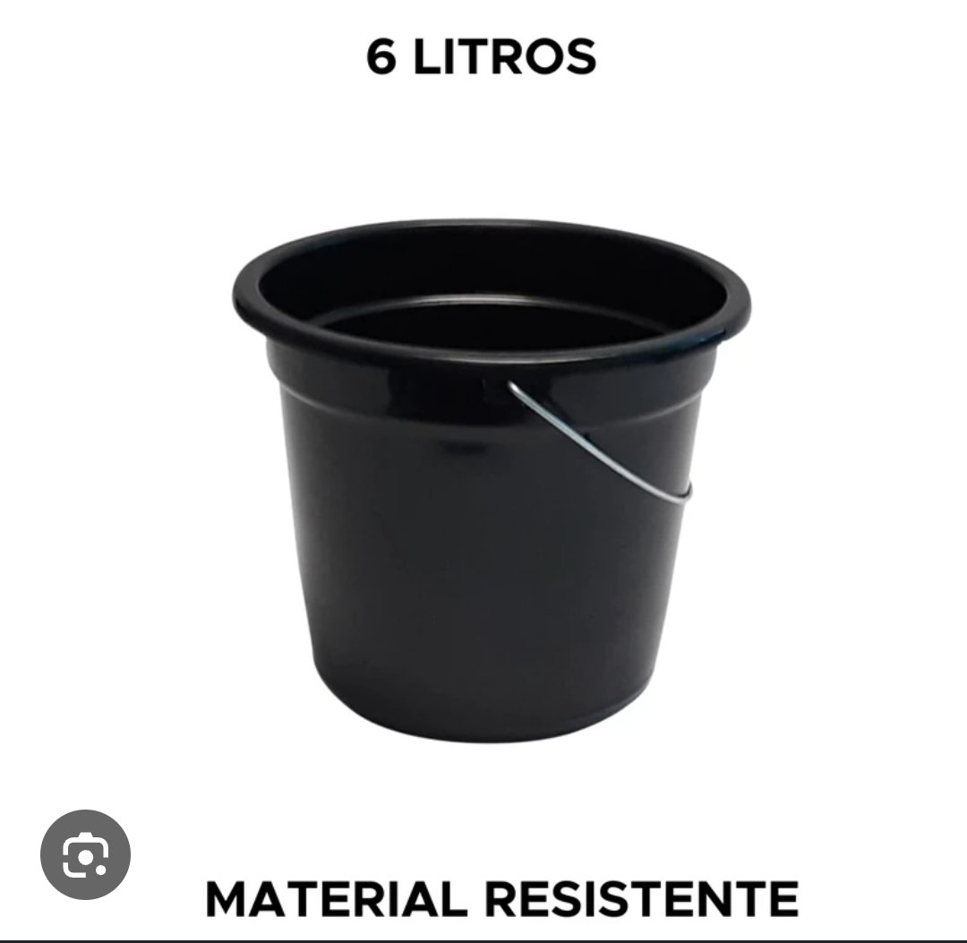 Balde preto 6 lts