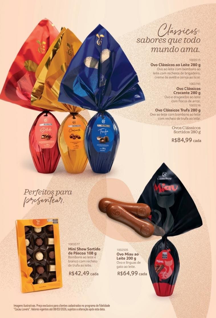 Ovos clássicos 280gr