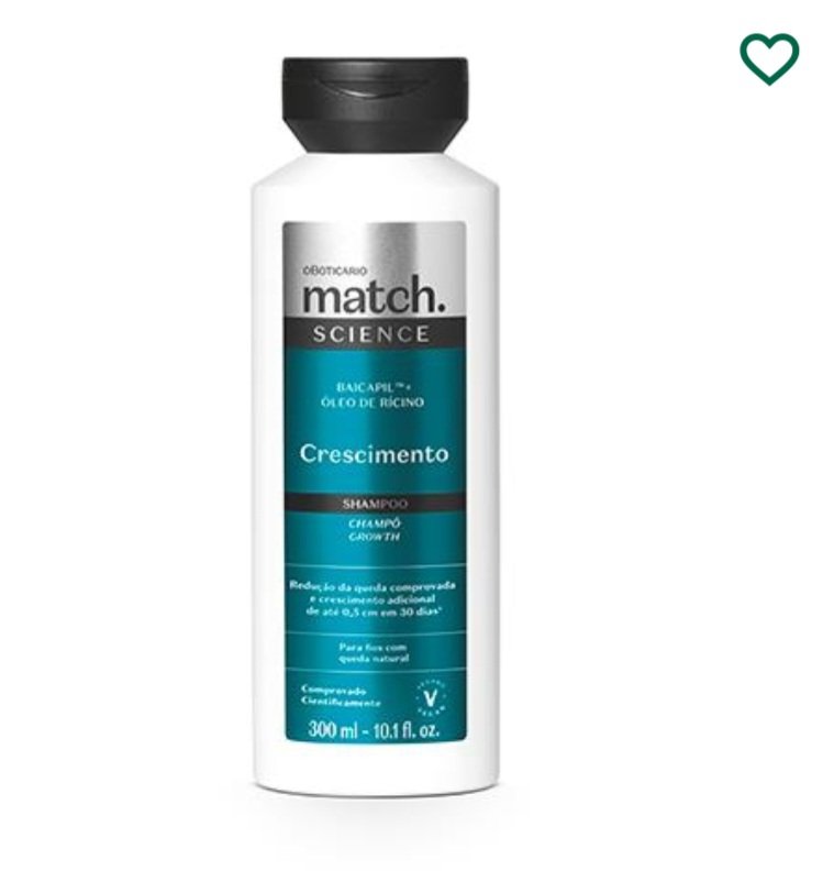 MATCH SHAMPOO SCIENCE CRESCIMENTO 300ML