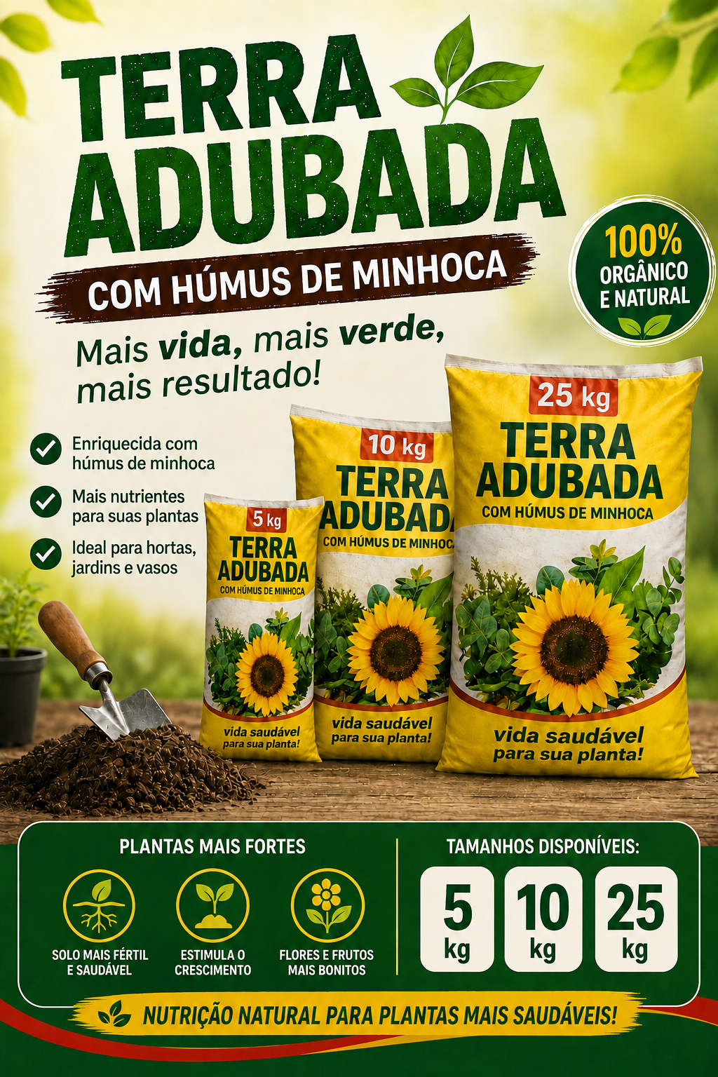 Terra adubada 25 kg