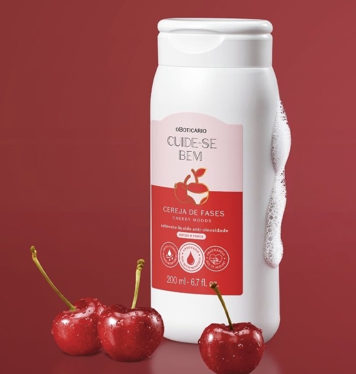Sabonete líquido cereja de fases