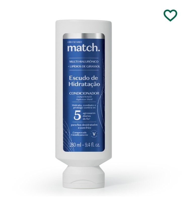 MATCH CONDICIONADOR ESCUDO DE HIDRATAÇÃO 280ML