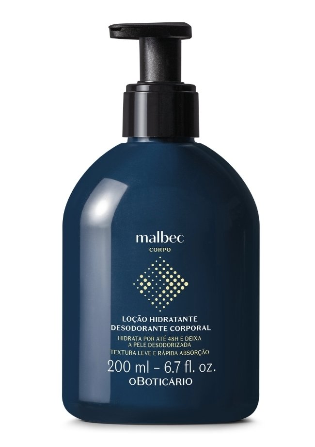 Loção hidratante malbec cuidados