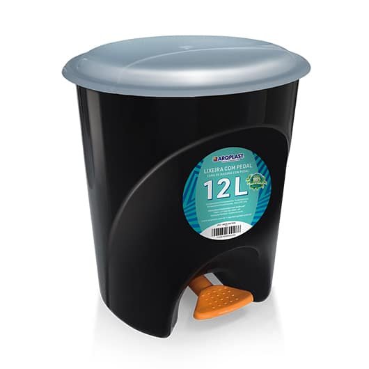 Cesta de lixo C/pedal 12 litros