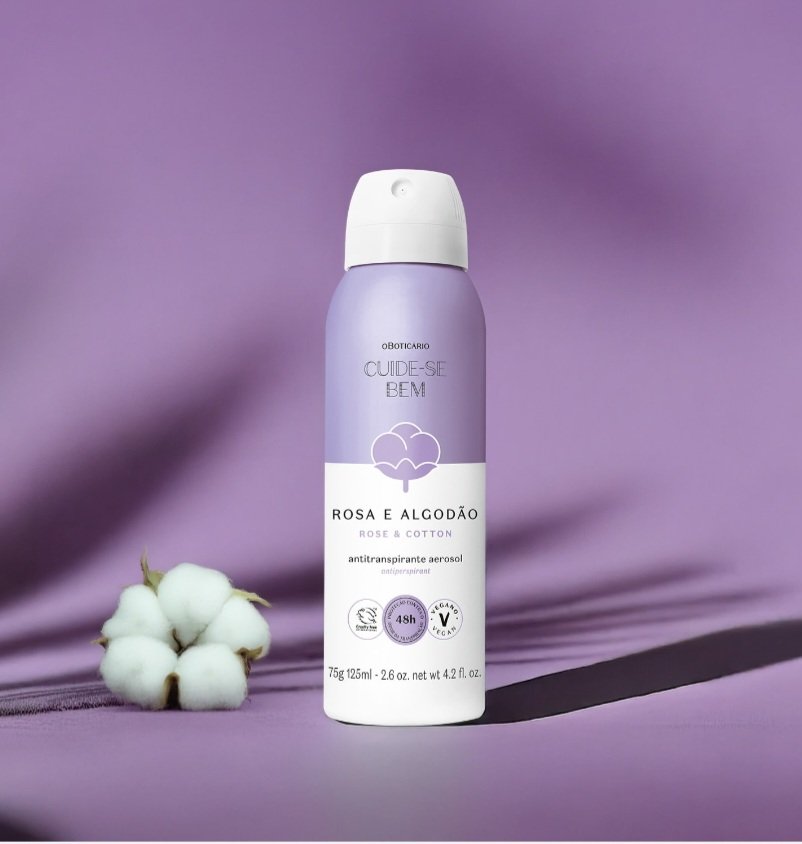 ROSA E ALGODÃO ANTITRANSPIRANTE AEROSOL 75G