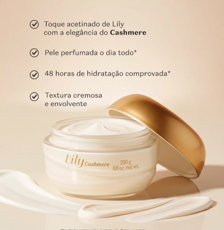 Creme acetinado lily cashmere