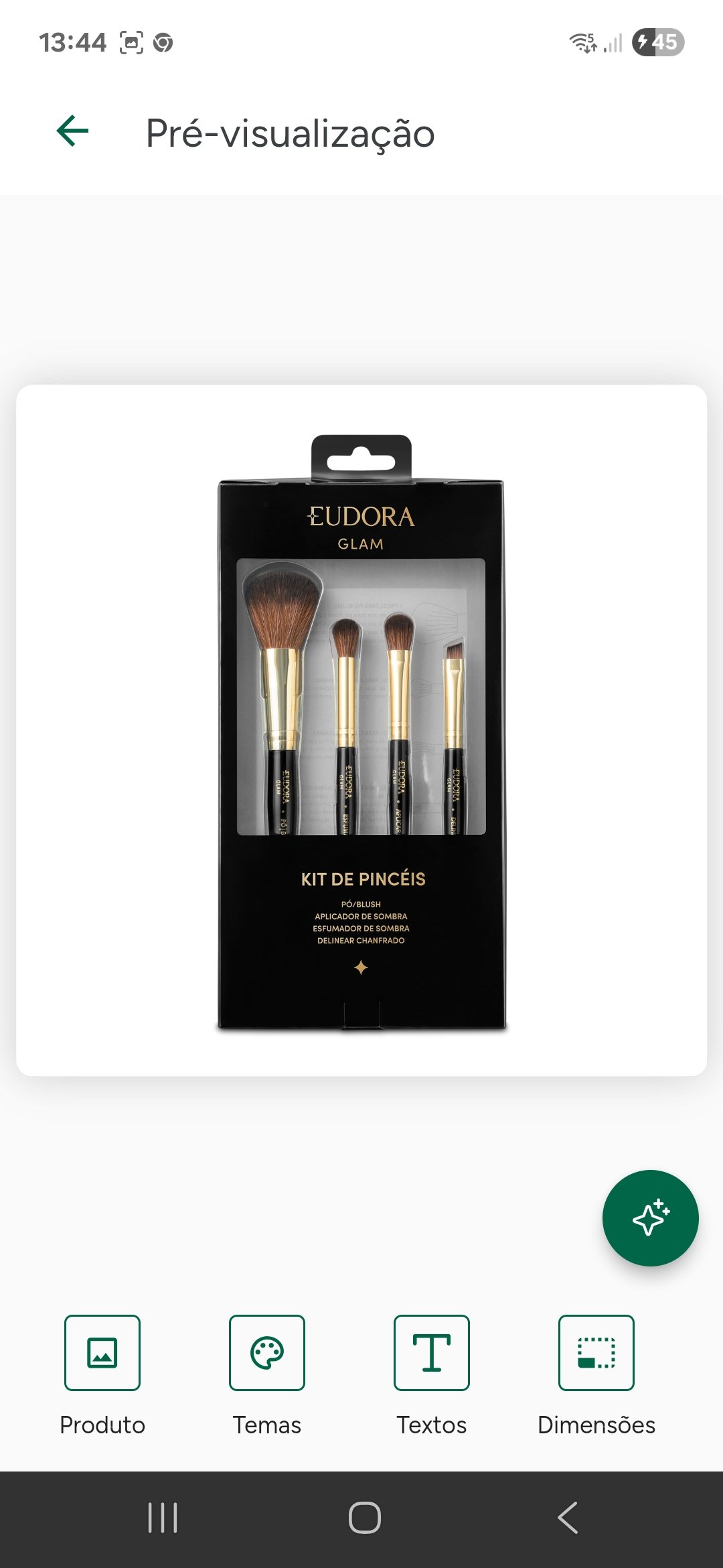 Kit de Pincéis Glam Eudora