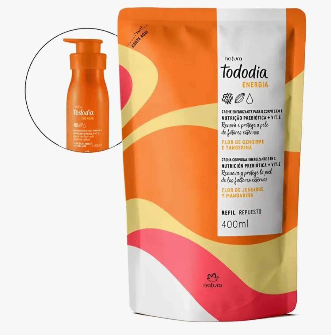 TODODIA REFIL FLOR DE GENGIBRE E TANGERINA LOÇÃO CORPORAL 400ML