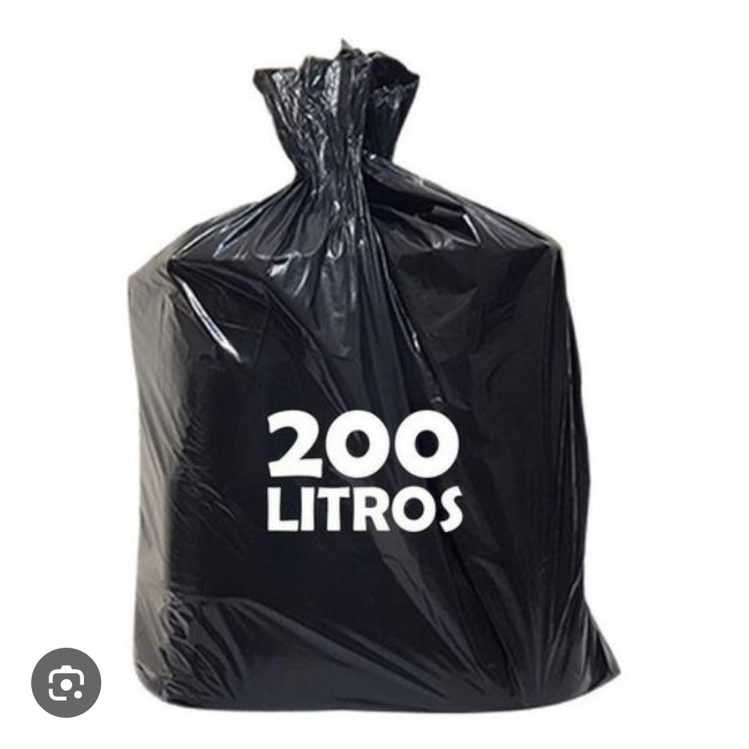 Saco p lixo 200 lt c/ 100 un. Médio