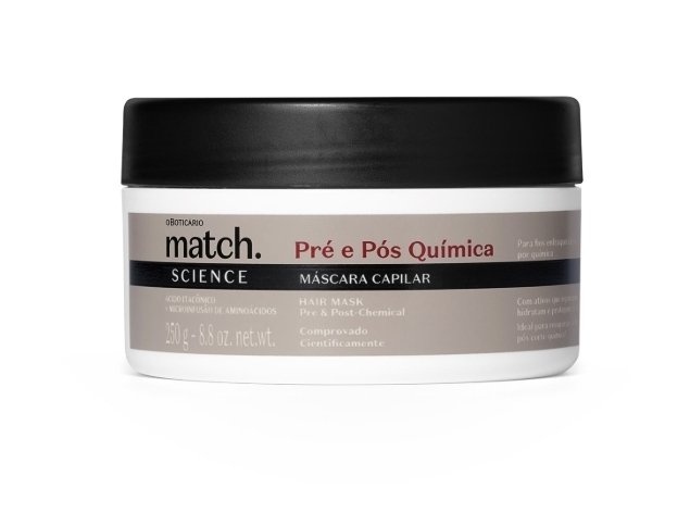 Máscara Capilar Match Science Pré e Pós-Química 250g