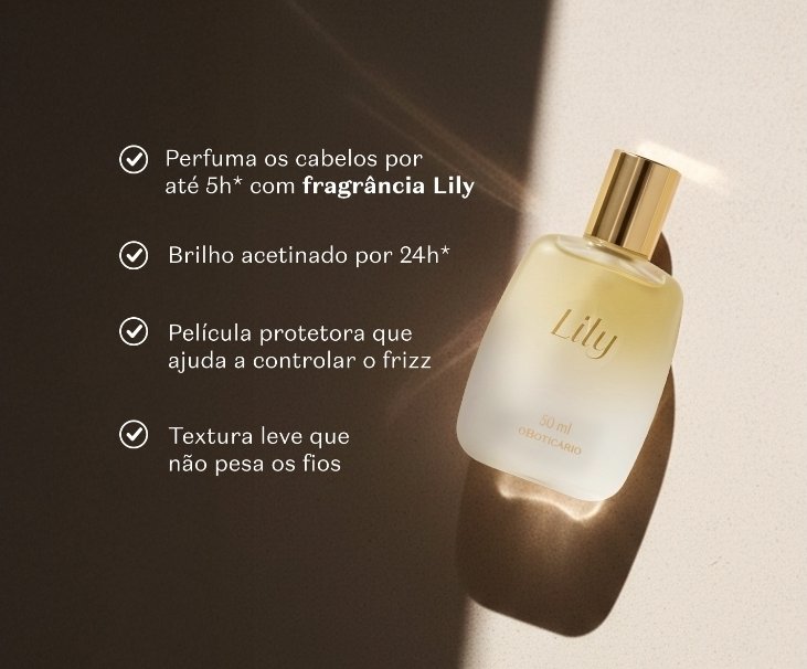 Sprey perfumados para cabelo lily