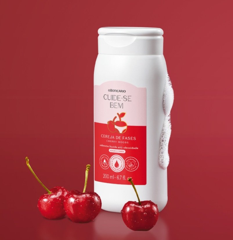 CEREJA DE FASES SABONETE LÍQUIDO ANTI-OLIOSIDADE CORPO E ROSTO 200ML