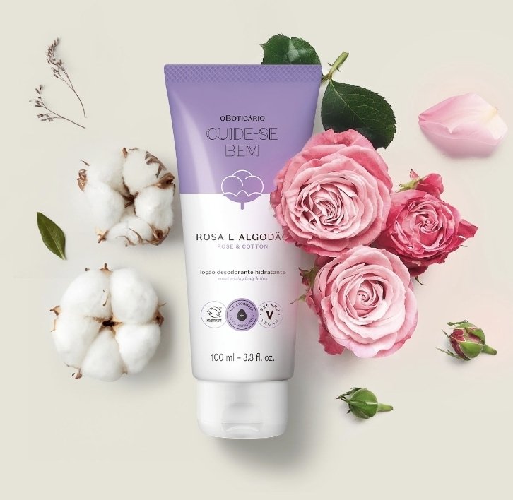 Hidratante Rosa e algodao 200ml