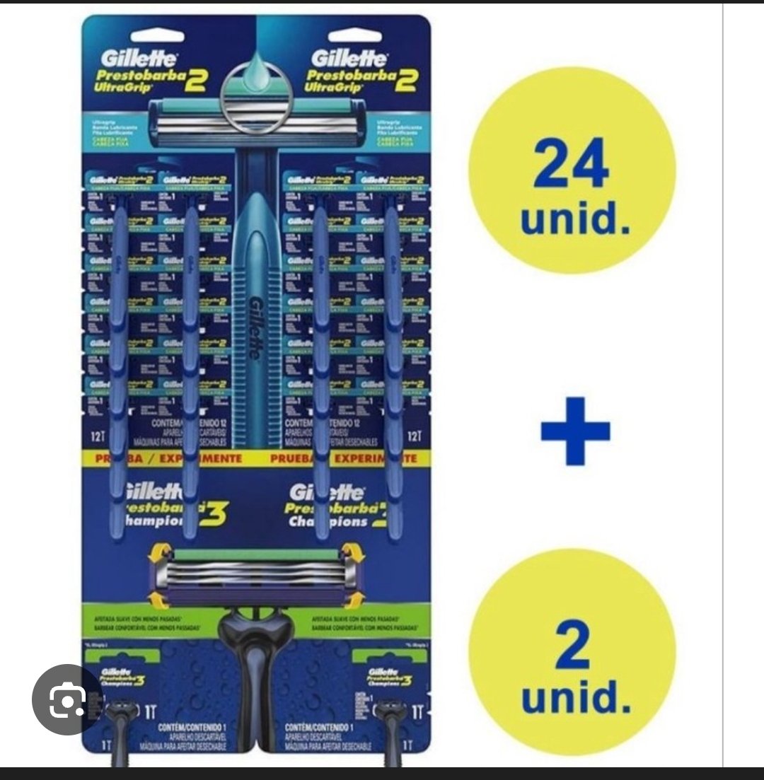 Cartela prestobarba gillette 2