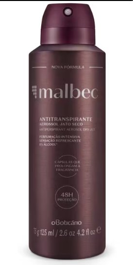Malbec Antitranspirante Aerosol, 75G