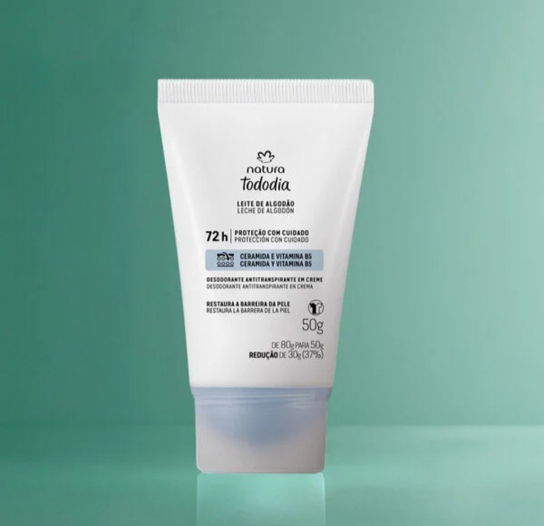 TODODIA LEITE DE ALGODÃO ANTITRANSPIRANTE EM CREME 50G