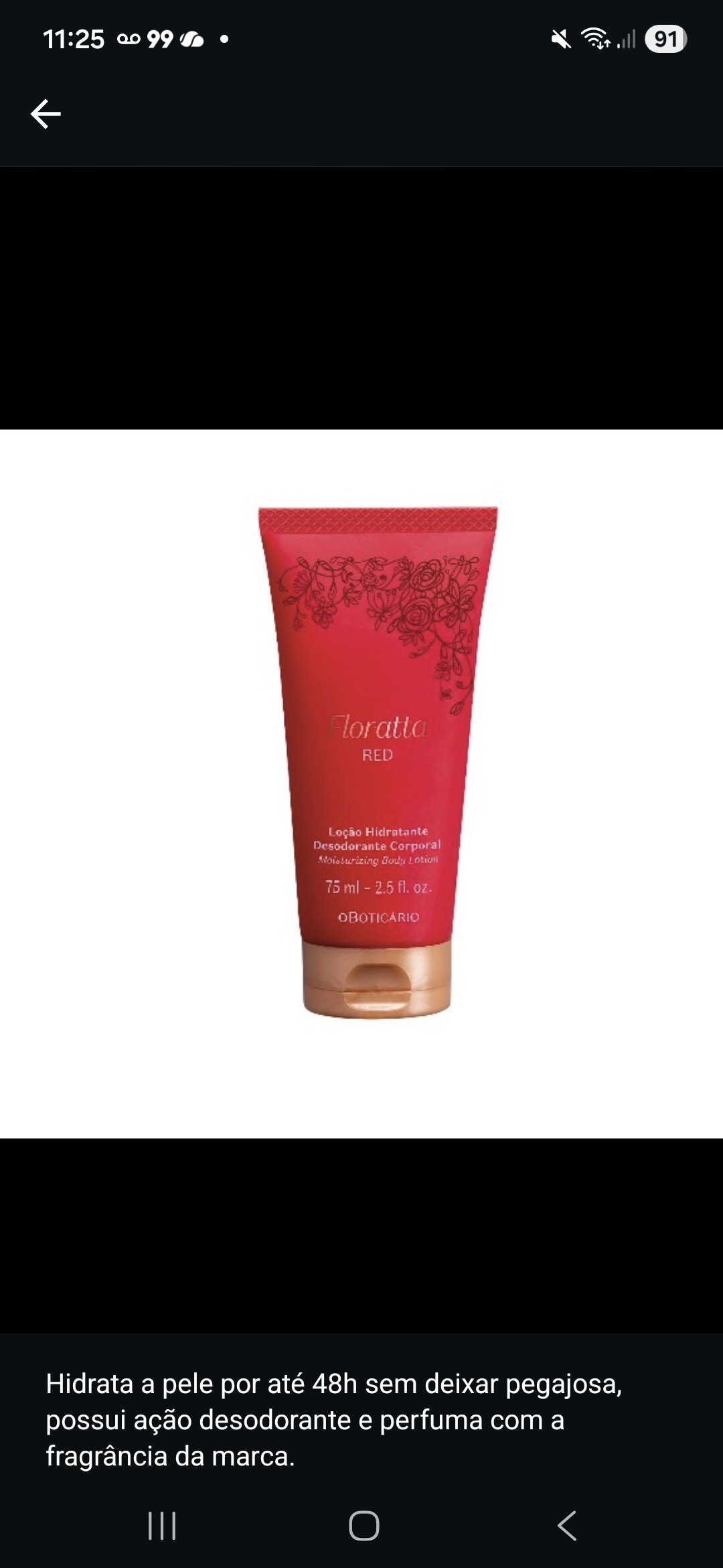 Loção Hidratante Desodorante Corporal Floratta Red
