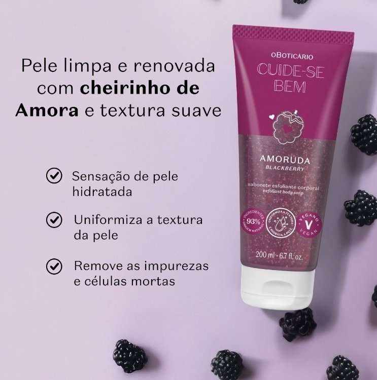 Sabonete esfoliante corporal amoruda