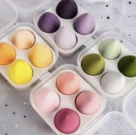 Caixa esponjas maquiagem