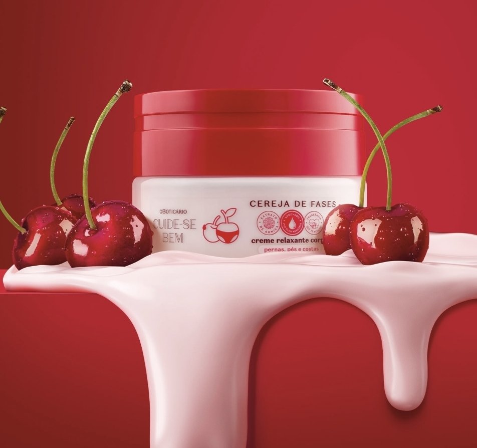 Creme de massagem cereja de fases