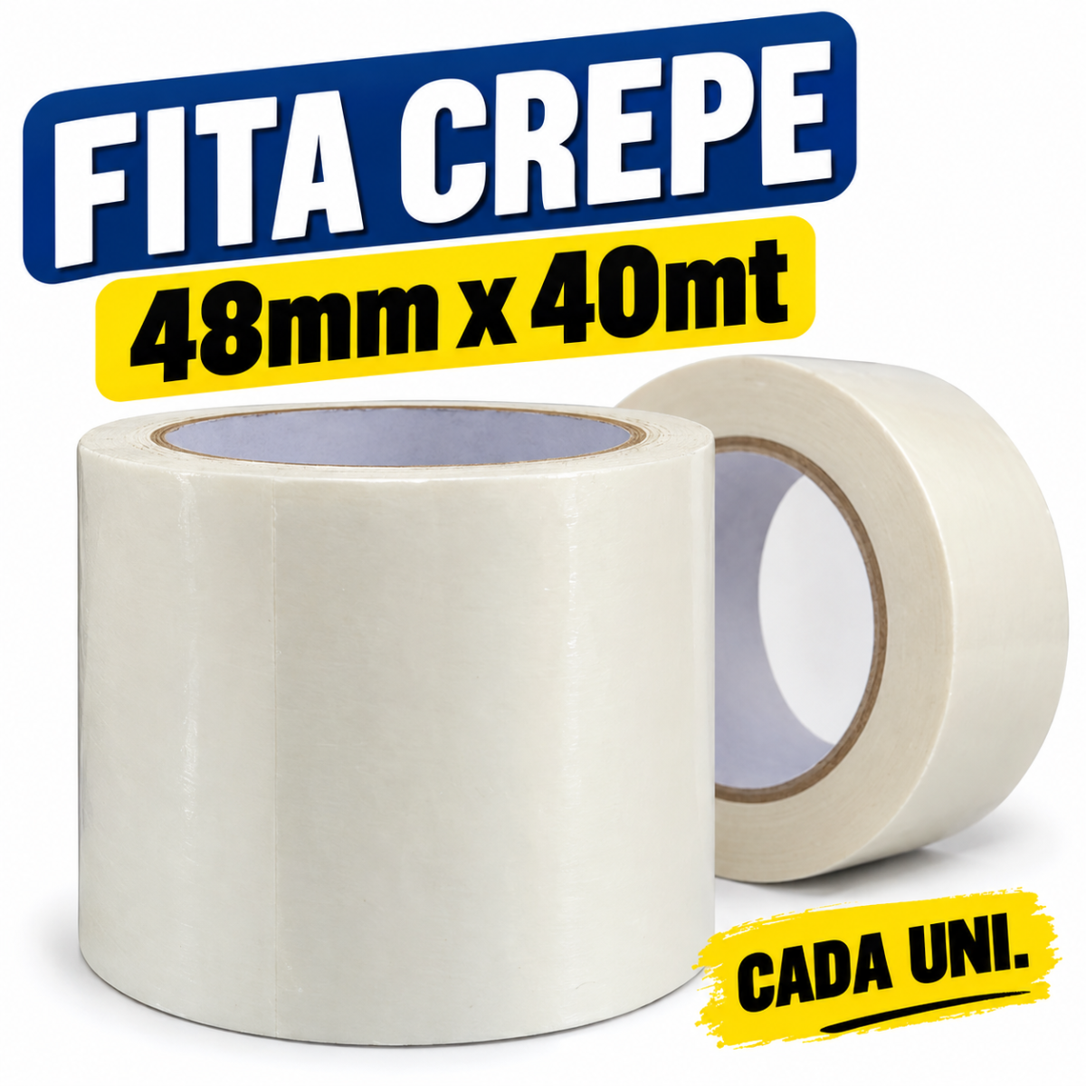 Fita crepe 48mm x 40 mts uni.