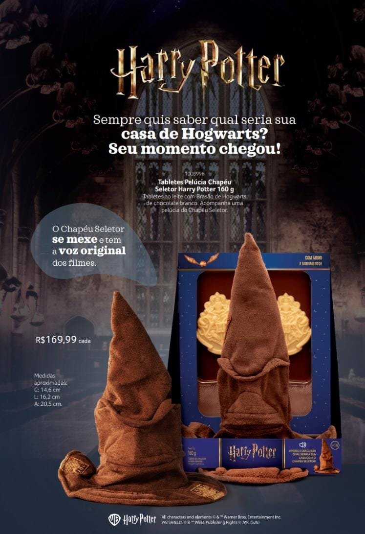 Tablets chapéu harry potter seletor