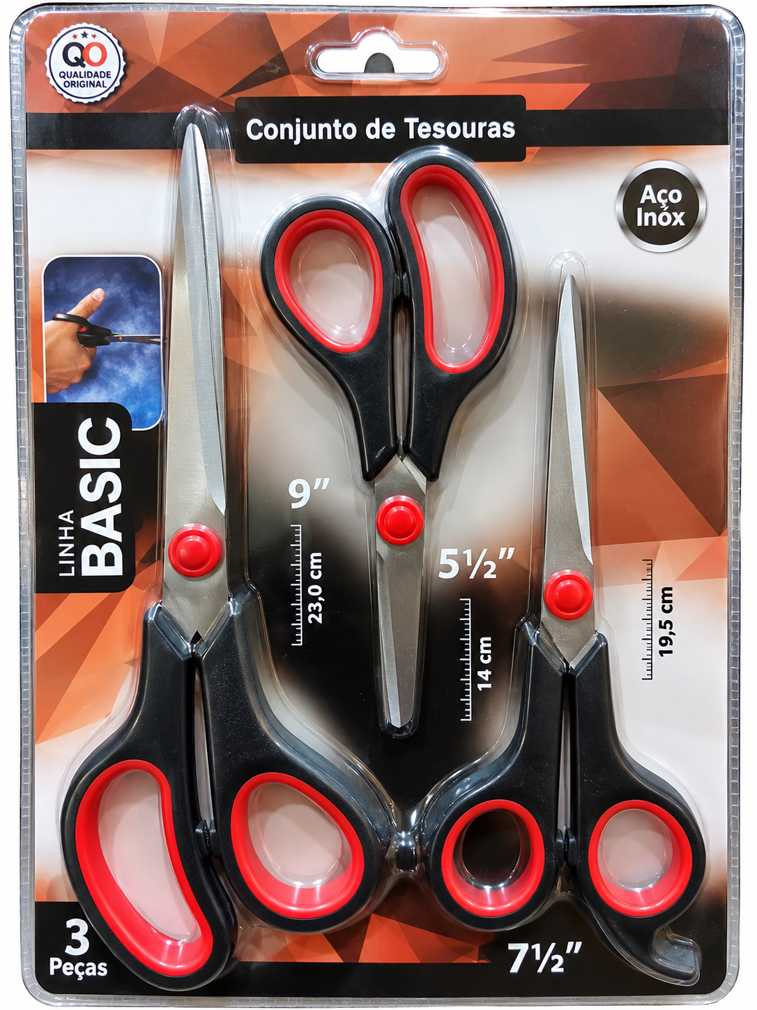 Kit com 3 tesouras