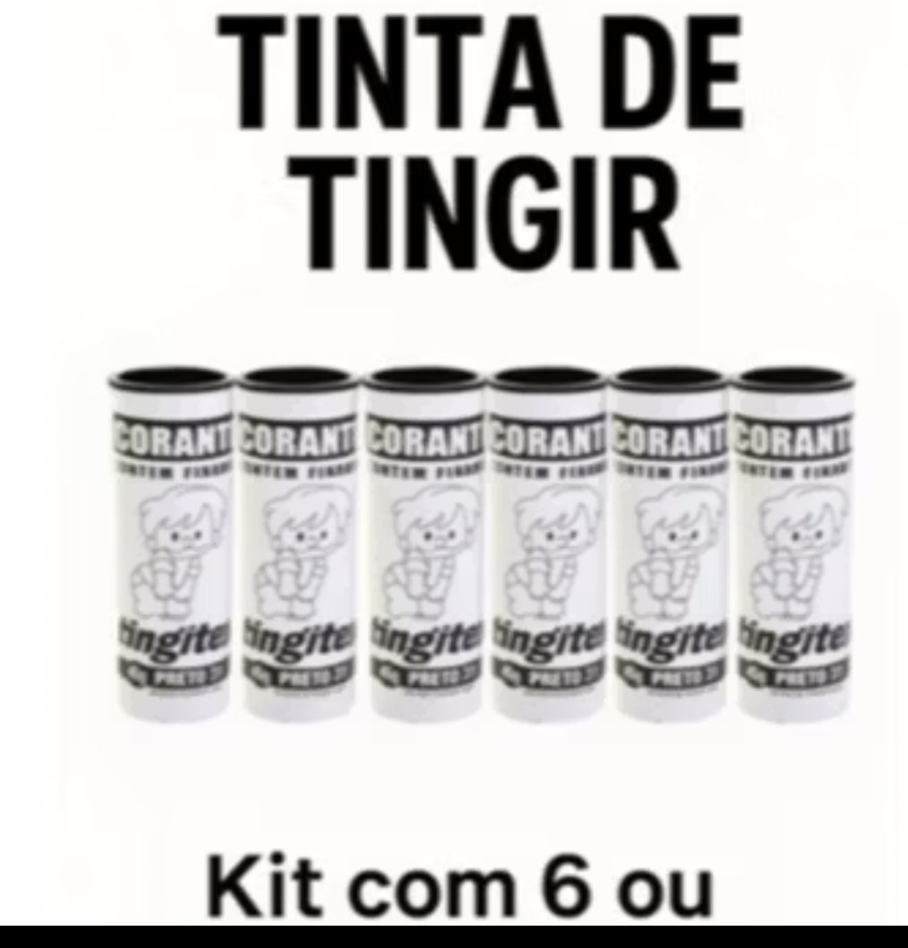 Pct com 6 tingecor preto.
